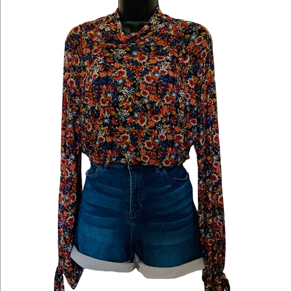 Free People Floral Blouse